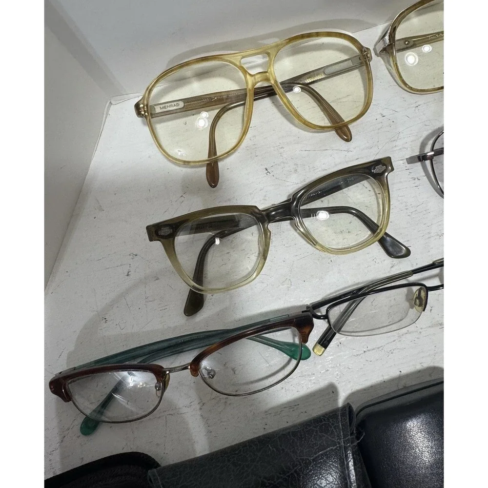 Menrad Luxottica Anne Klein Mixed Vintage Eyeglass Frames 7 pair with 6 cases